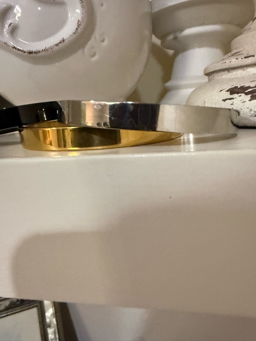 Set of 3 Open Cuffs - Stainless Steel Black Gold Silver - Unisex - Picture 5 of 10